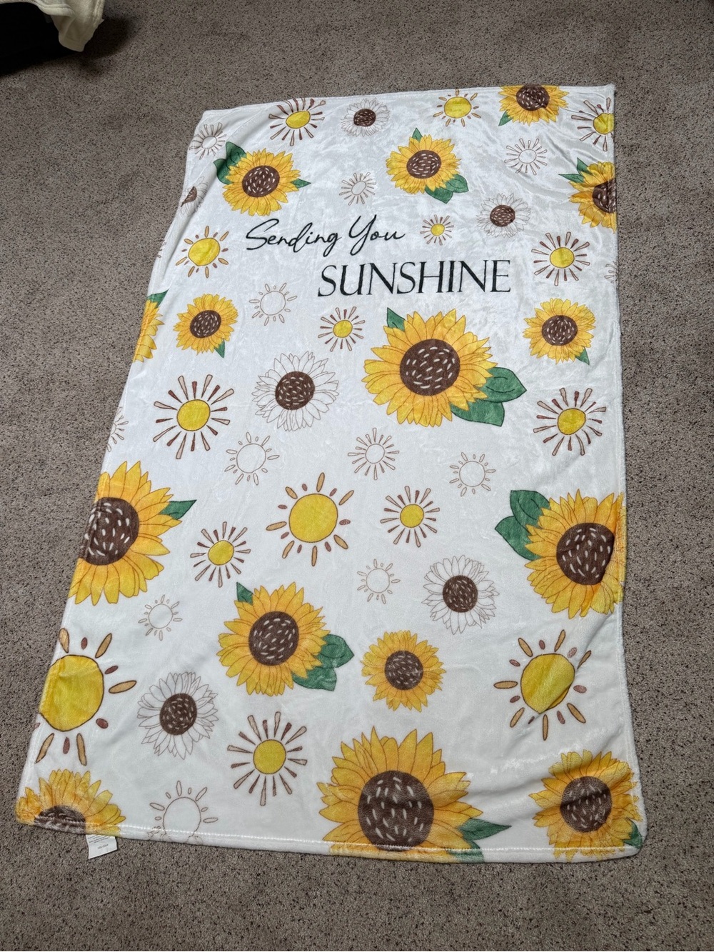 Cottagecore Sunflower Sending You Sunshine 100x150 Cm Throw Blanket